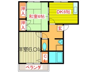 ｸﾞﾘｰﾝﾊｲﾂⅡの物件間取画像